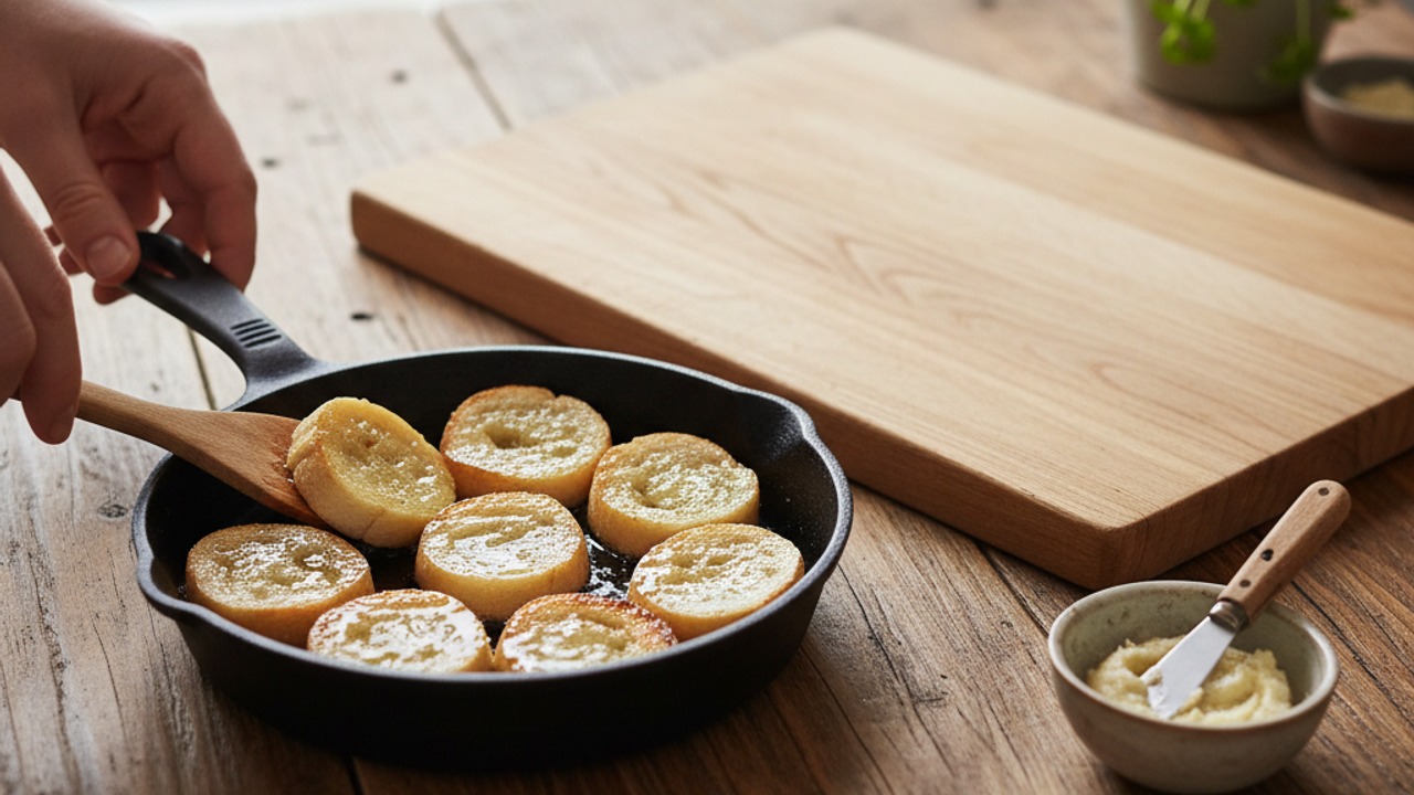Toast the baguette slices
