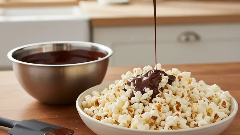 Coat the popcorn