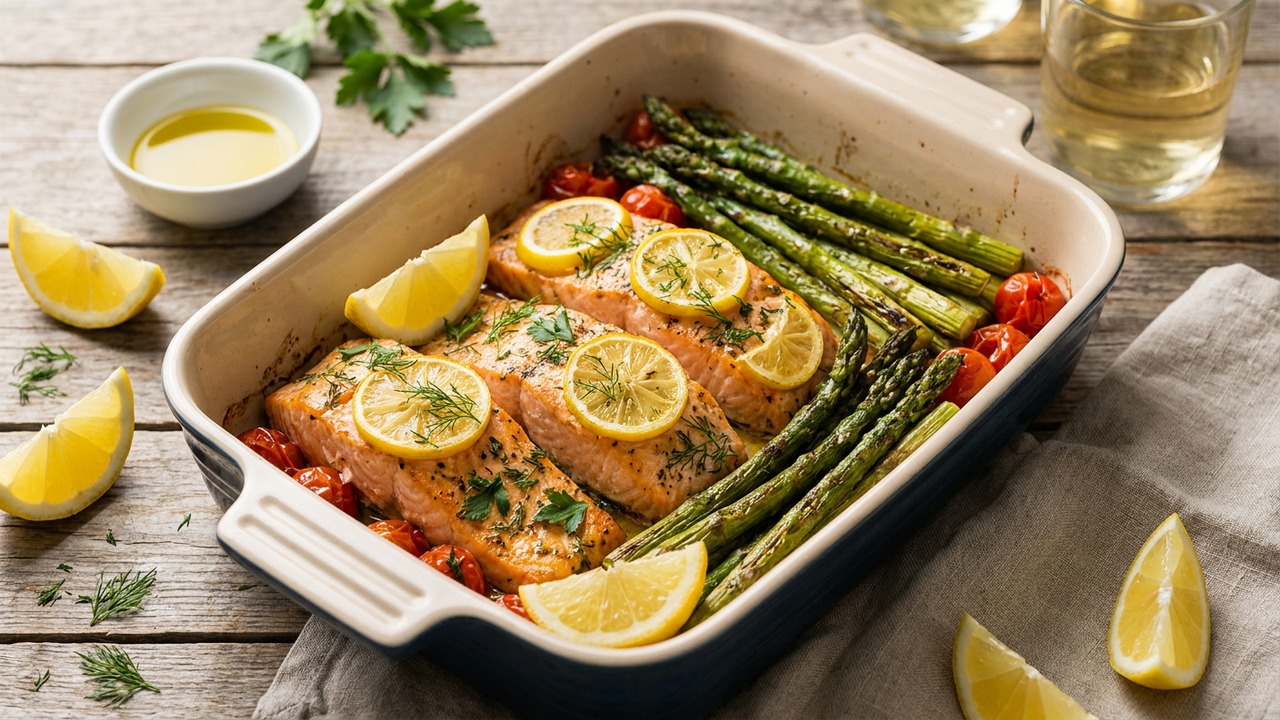 Sheet Pan Lemon Herb Salmon and Asparagus (30-Minute Oven Dinner)