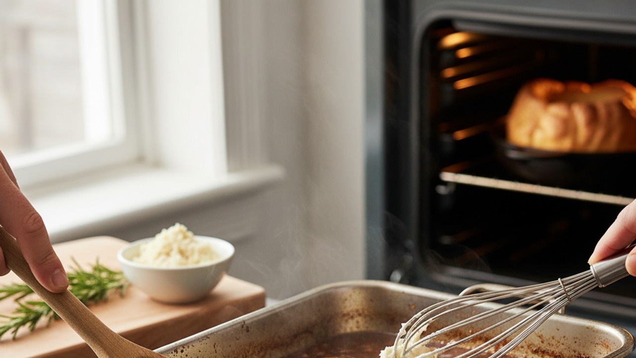 Make horseradish pan sauce