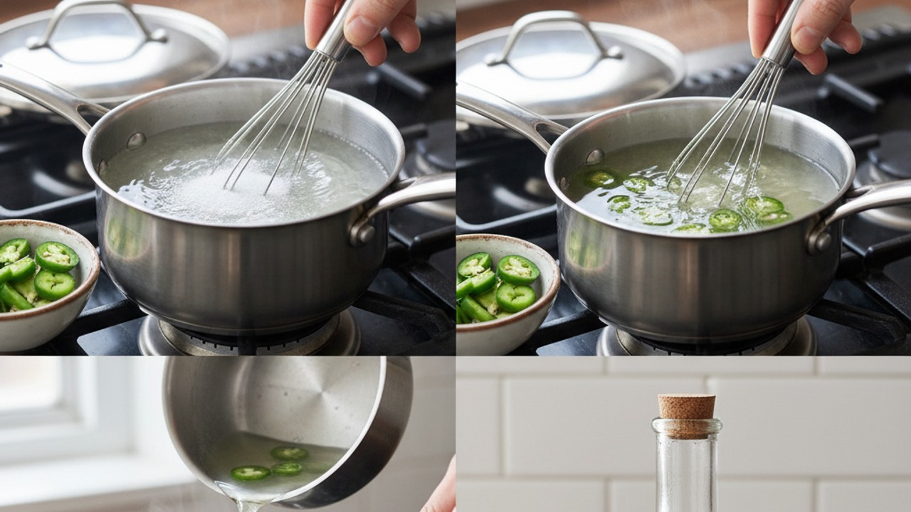 Make jalapeño simple syrup