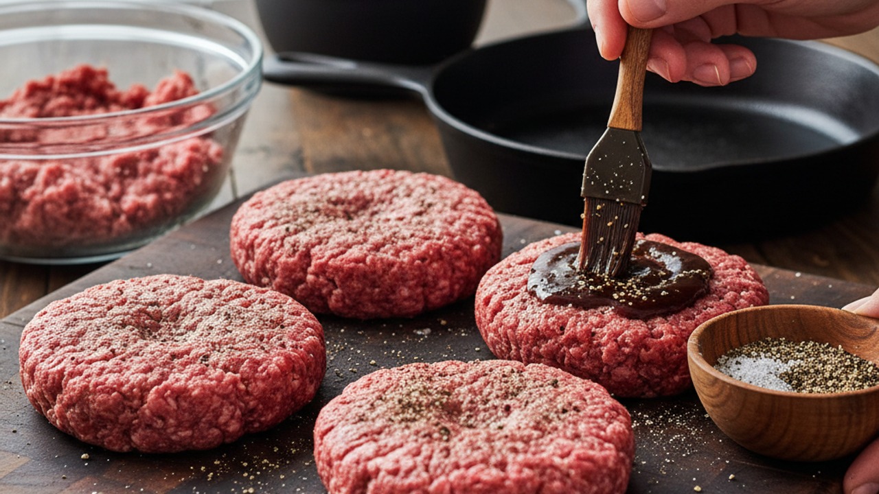 Form and season the patties