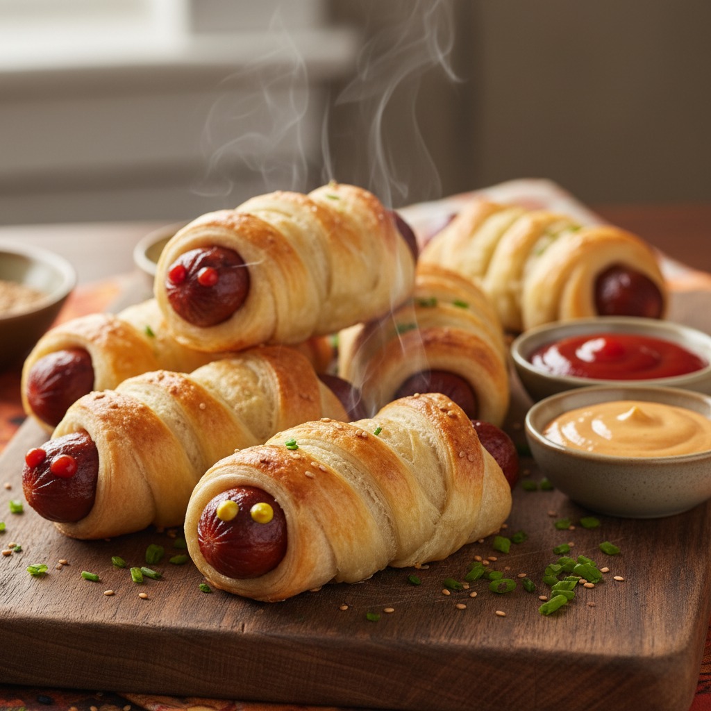 Add eyes and serve warm