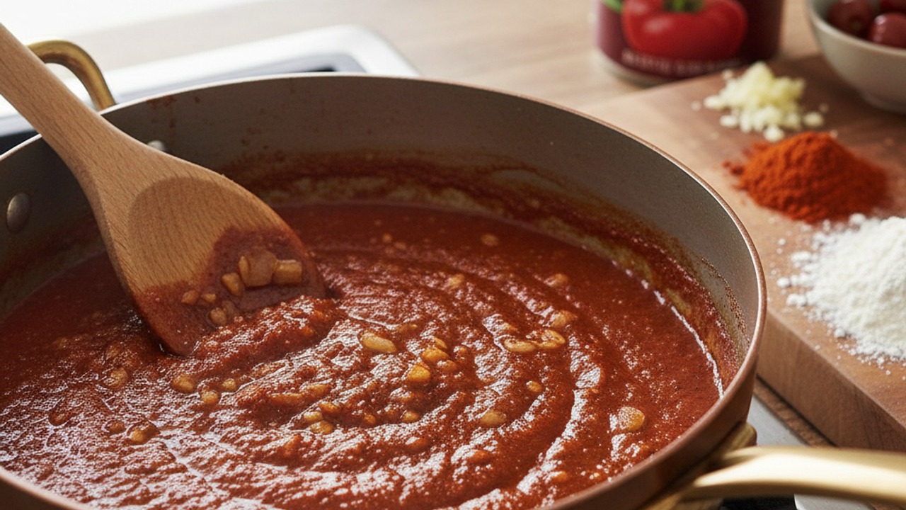 Make the red enchilada sauce