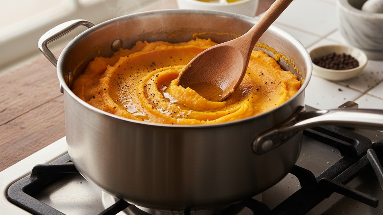 Make the sweet potato mash