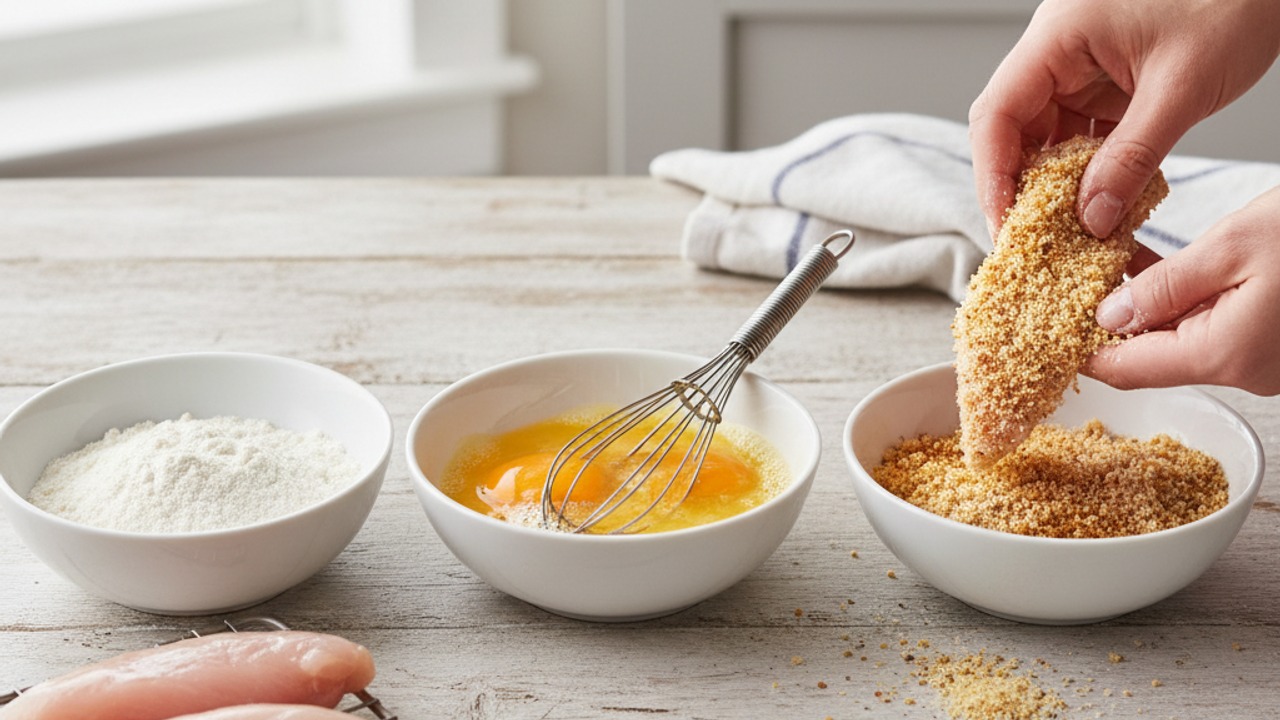 Set up breading station
