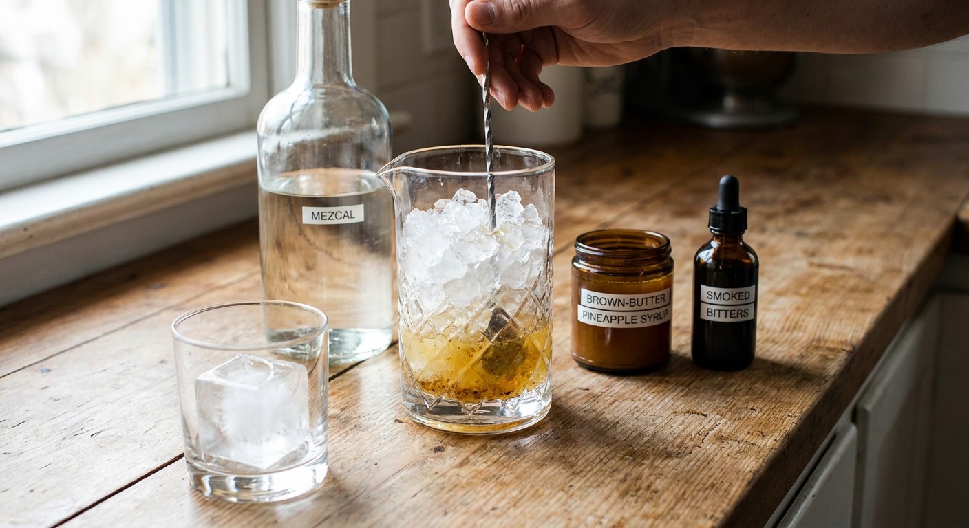 Cocktail ratios and build (per cocktail)