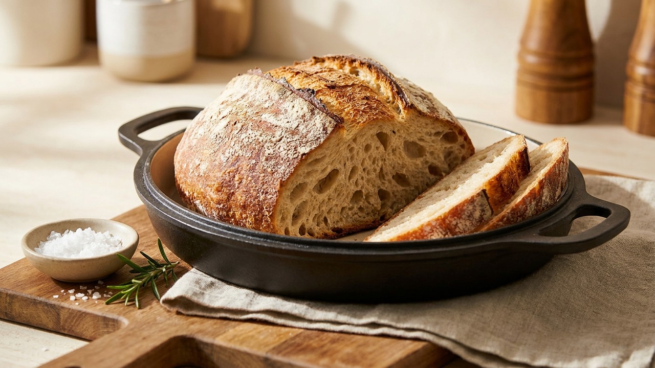 No-Knead Artisan Bread (Easy Home Loaf)