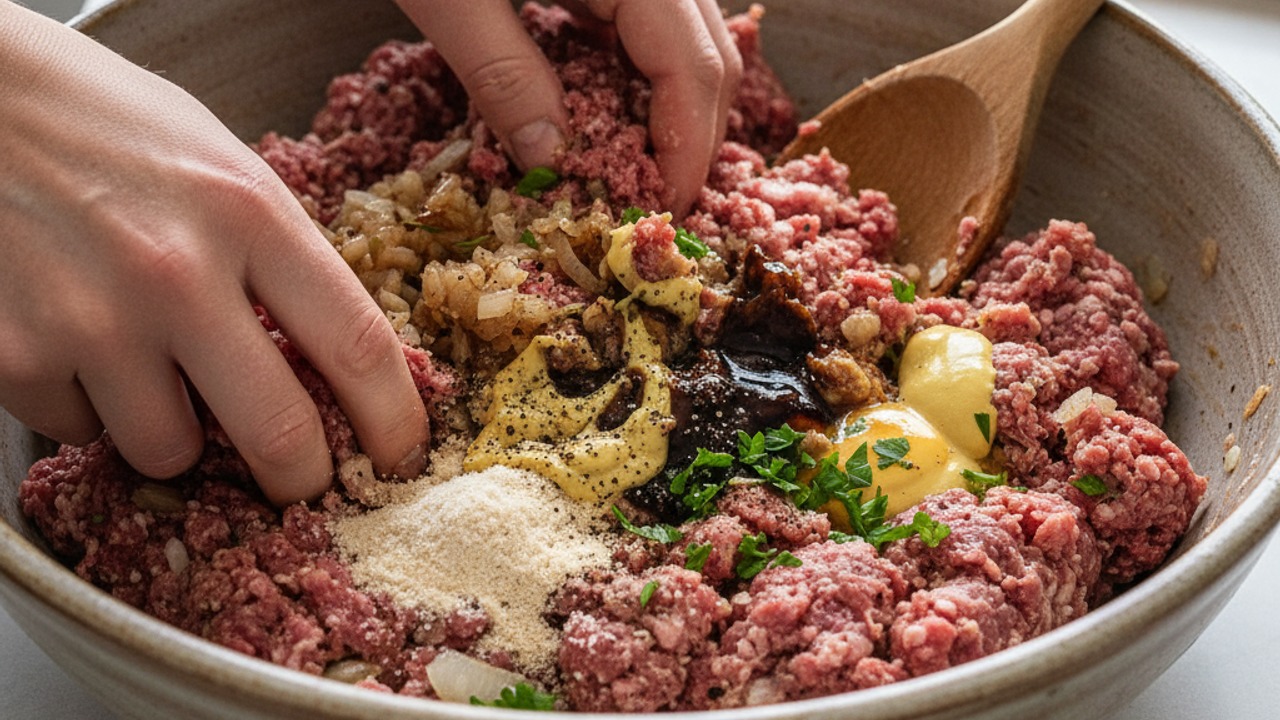 Mix the meatloaf