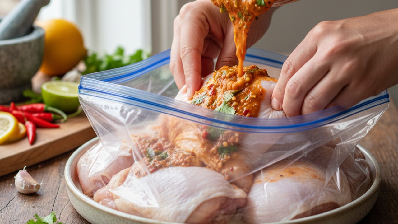 Marinate the chicken