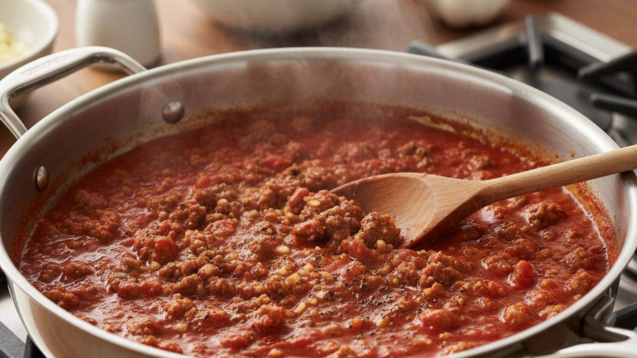 Make the meat sauce