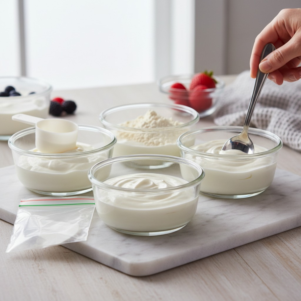 Portion yogurt and protein