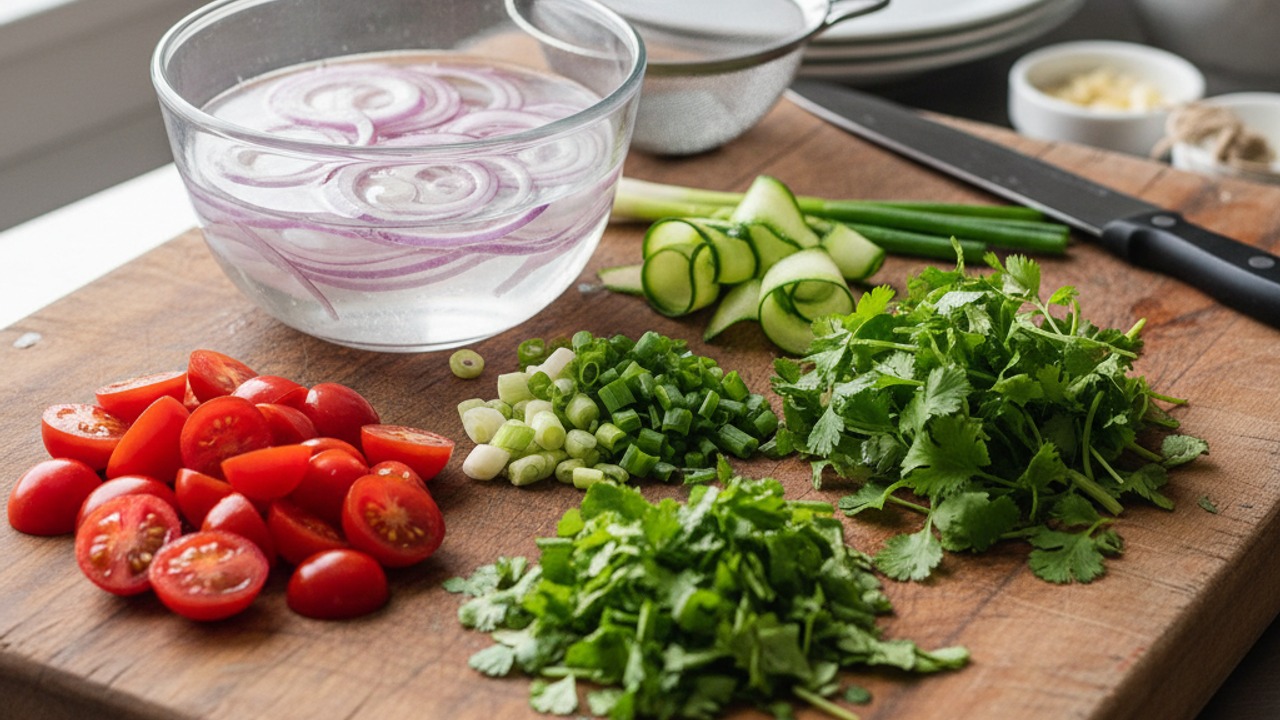 Prepare vegetables and herbs