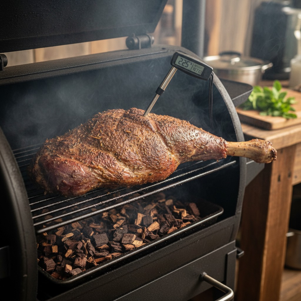 Prepare smoker and start smoking