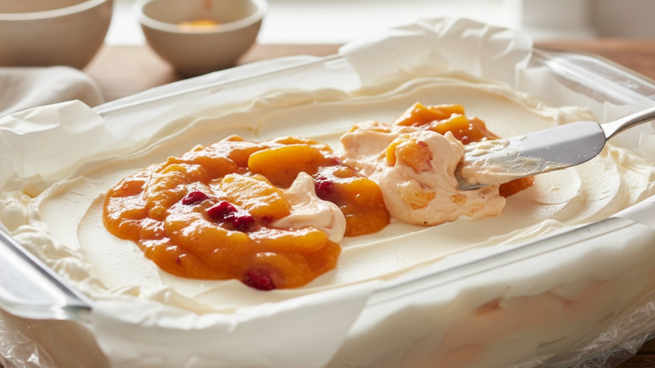 Layer and freeze the ice cream loaf