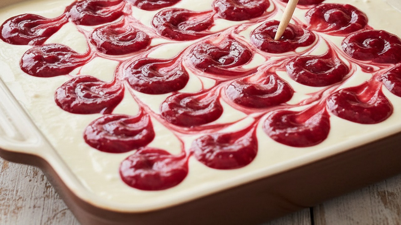 Swirl and bake the bars
