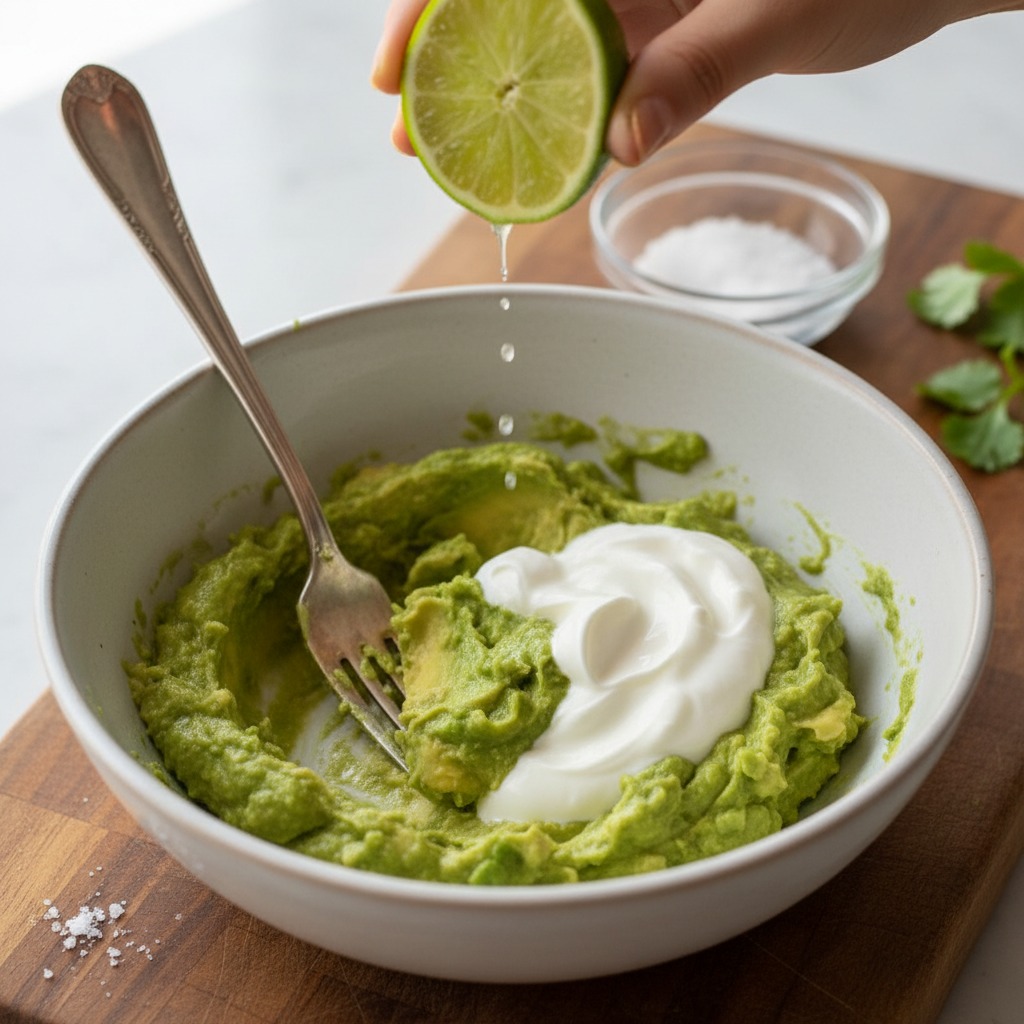 Make the avocado crema