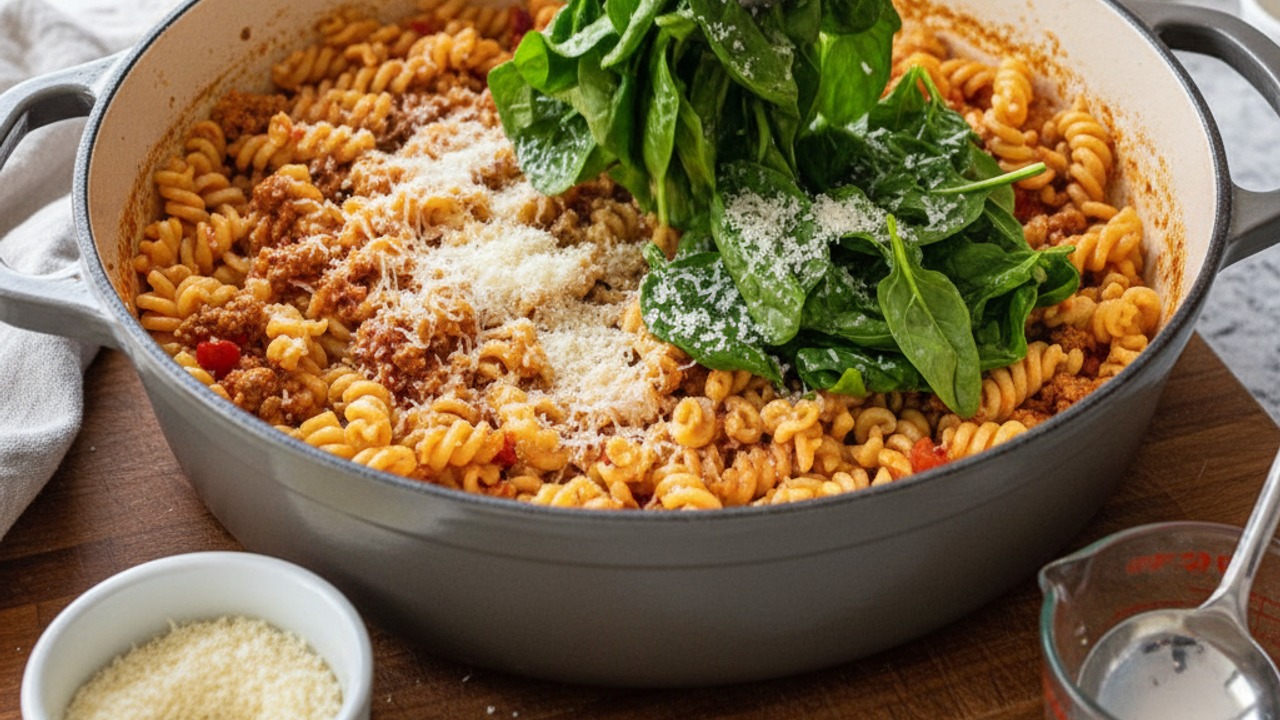 Finish with greens and cheese