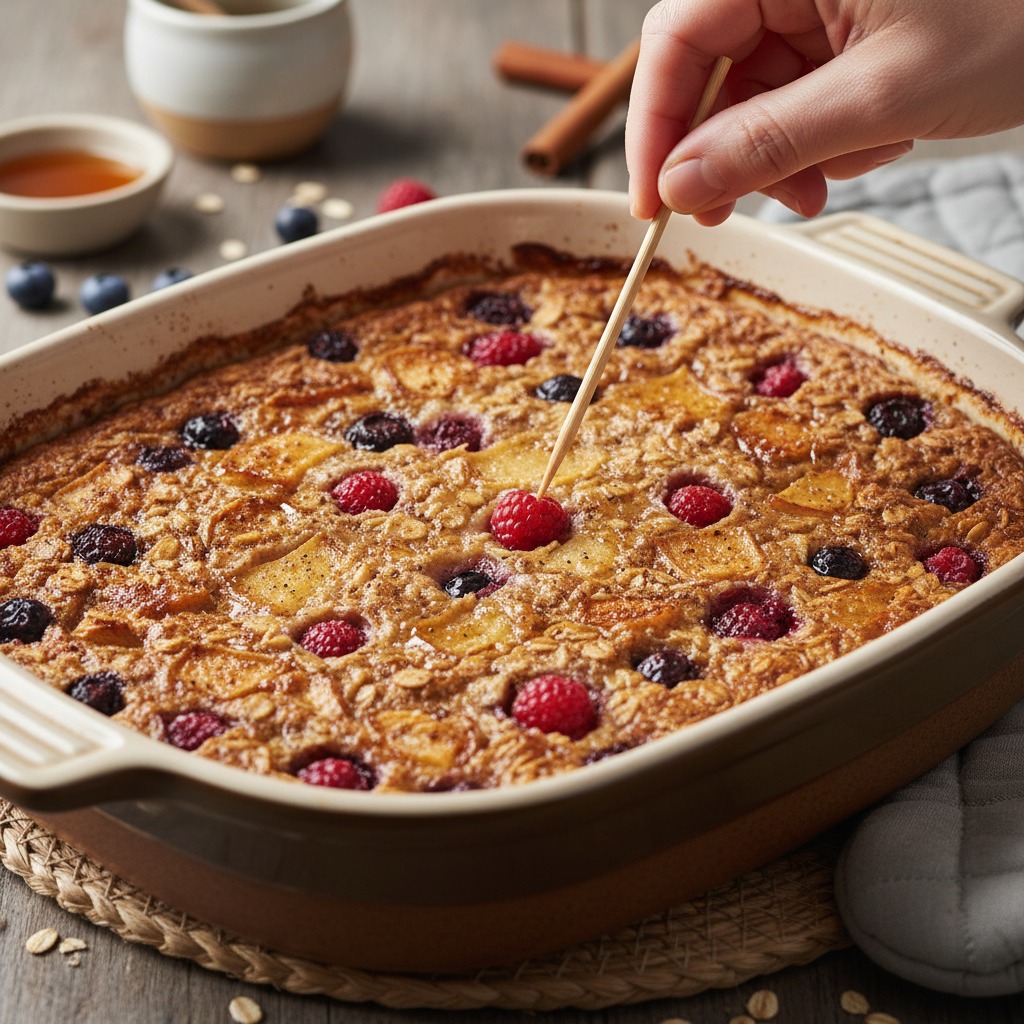 Bake until set