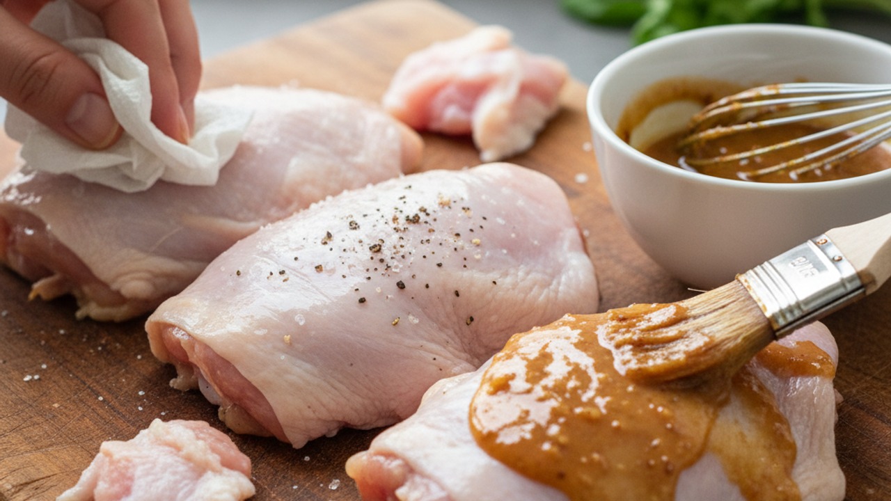 Prep and season the chicken