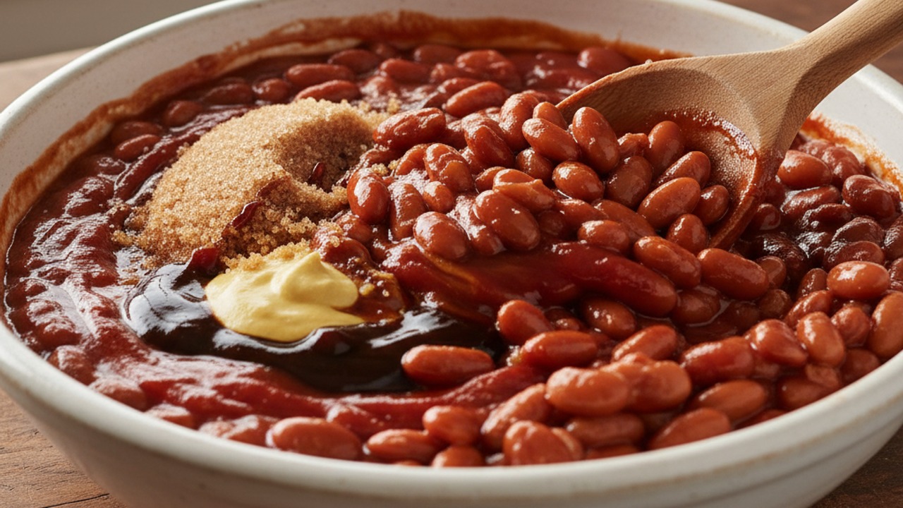 Mix beans and sauce