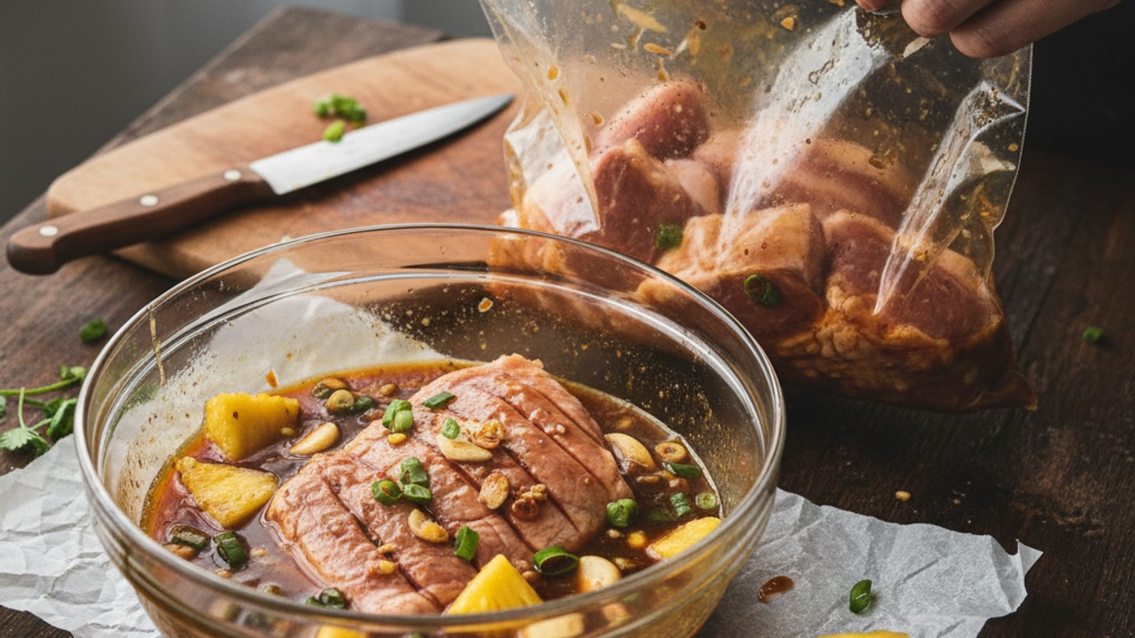 Marinate the pork