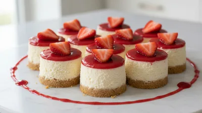 Fresh Strawberry Cheesecake Bites