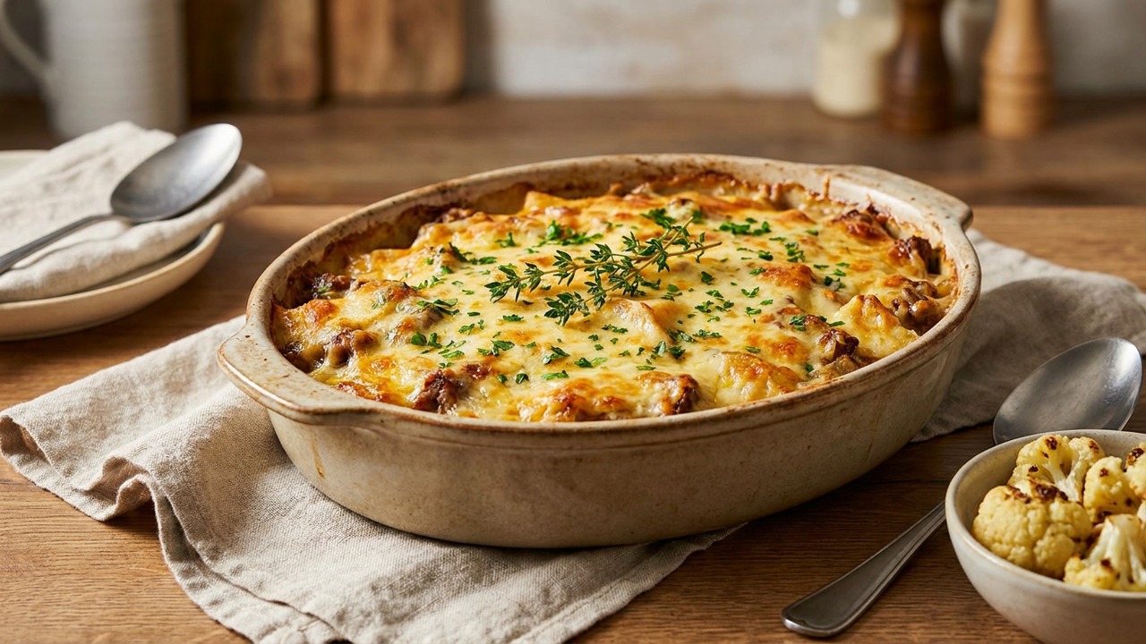 Cheesy Beef Potato Casserole