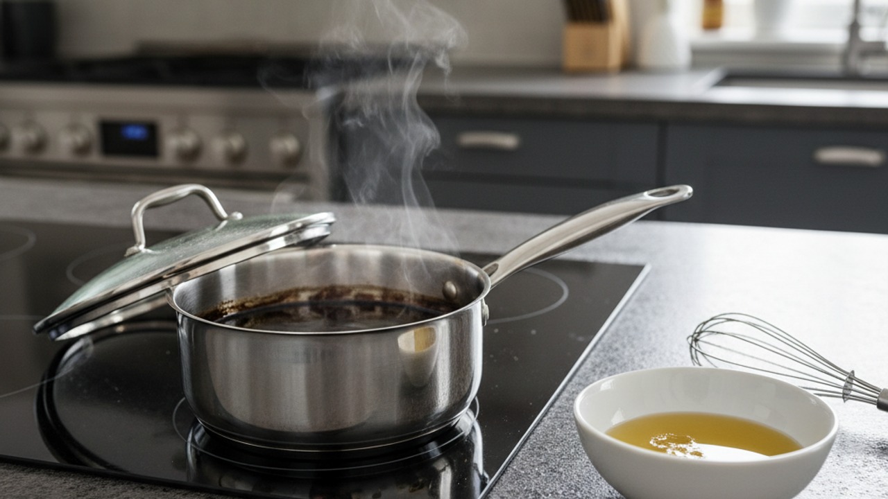 Make the balsamic reduction and lime-honey drizzle