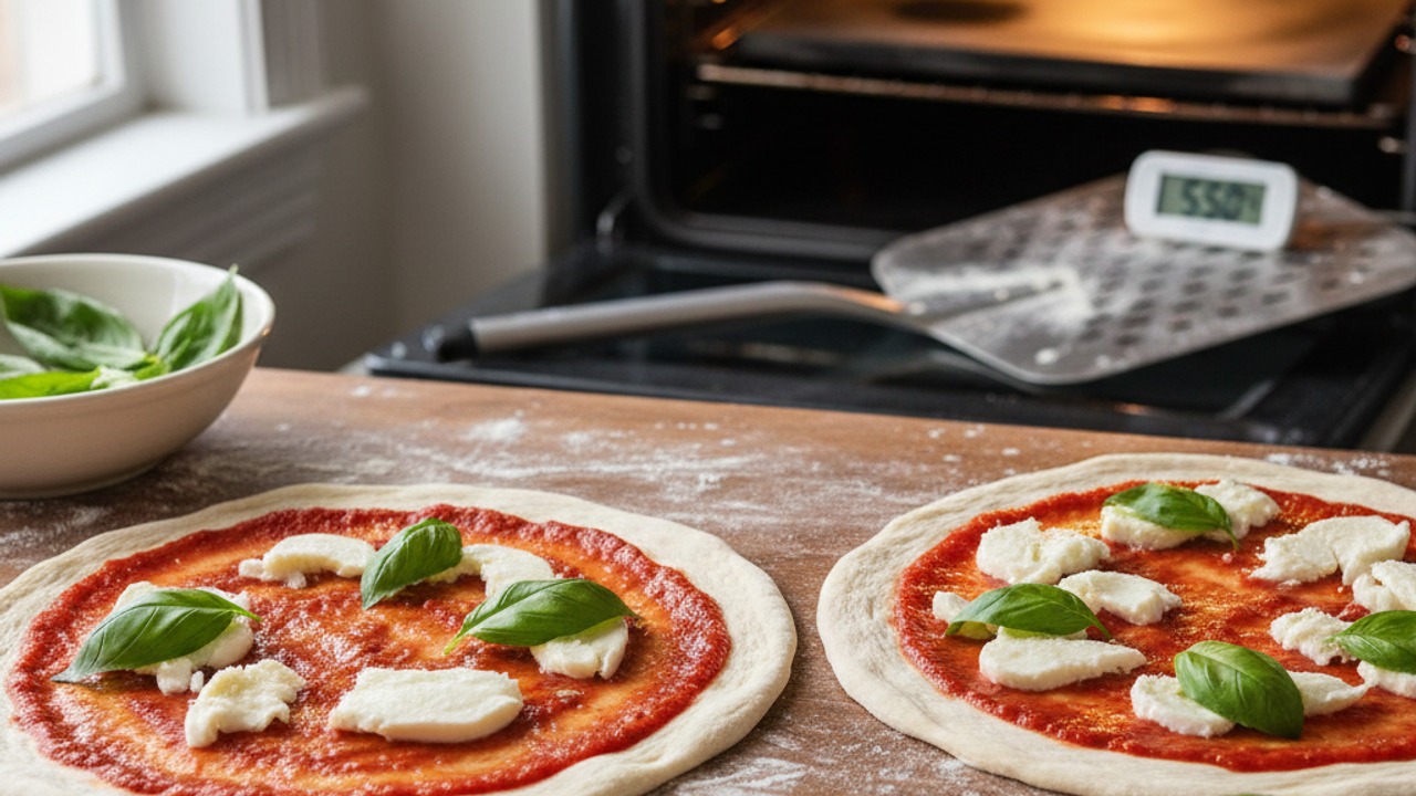 Assemble the pizzas