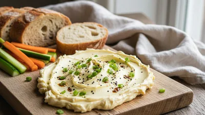 Asian Sesame Scallion Butter Board with Soy and Toasted Seeds
