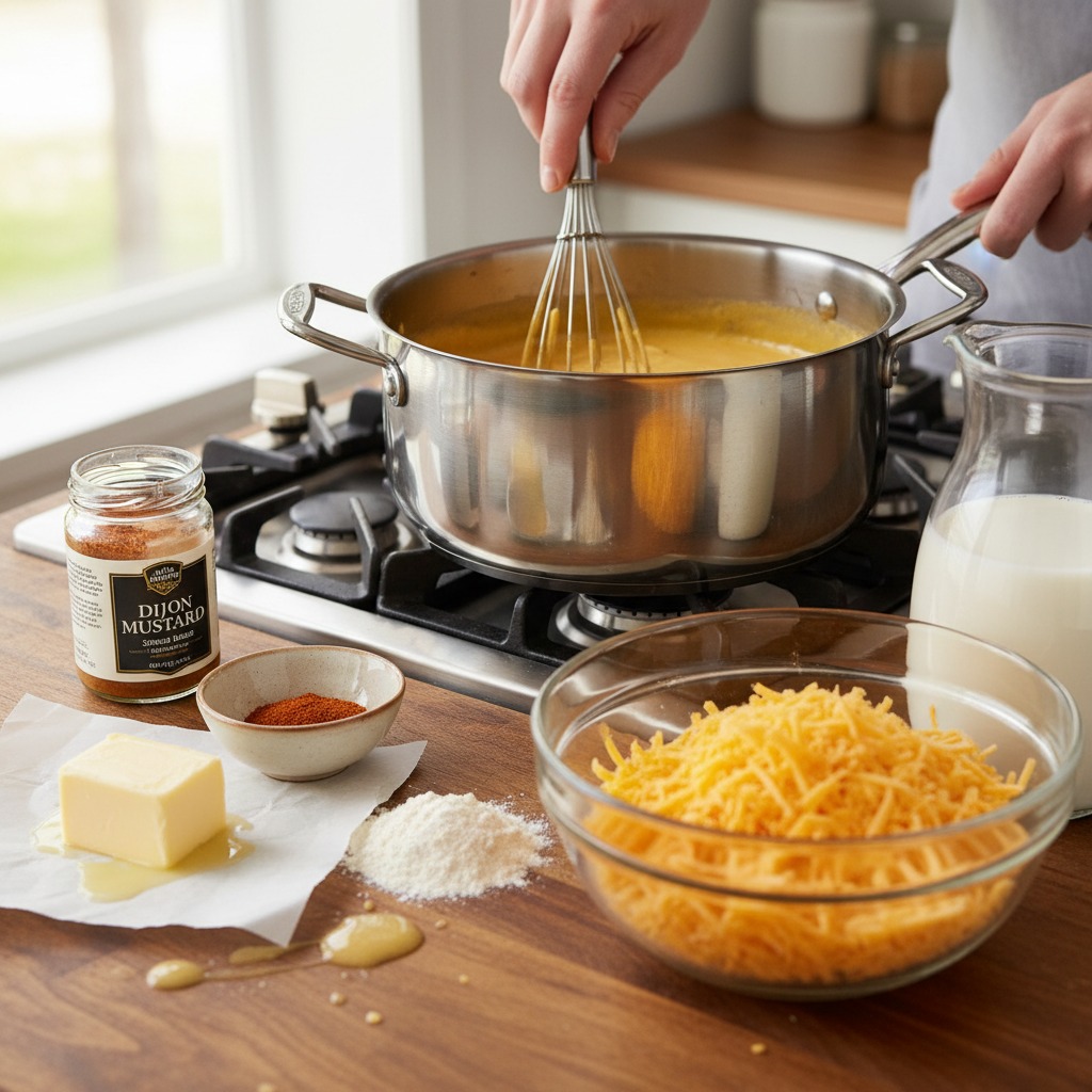 Make a rich cheese sauce