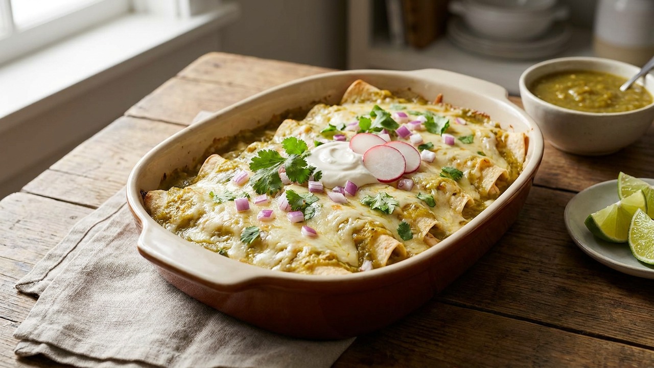 Green Chile Chicken Enchiladas