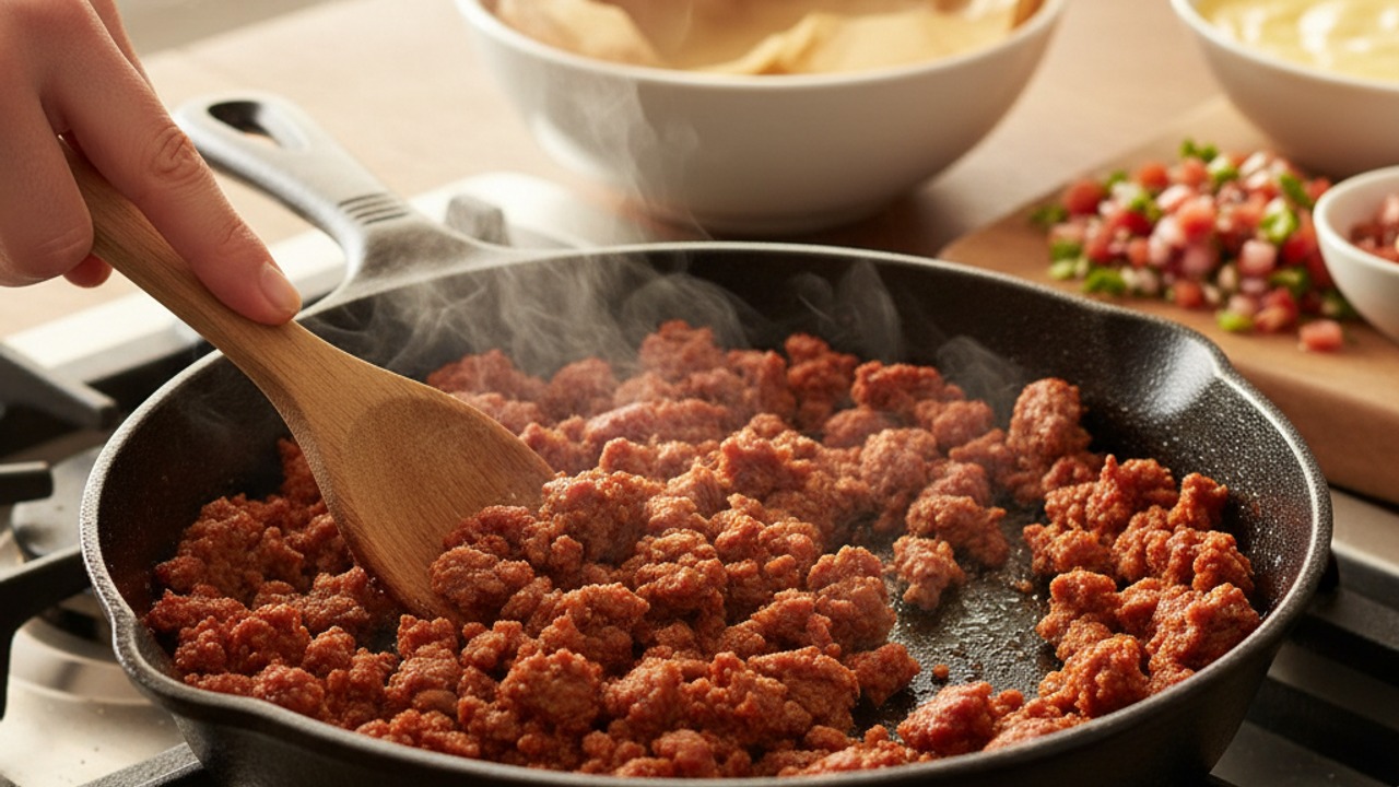 Cook the chorizo