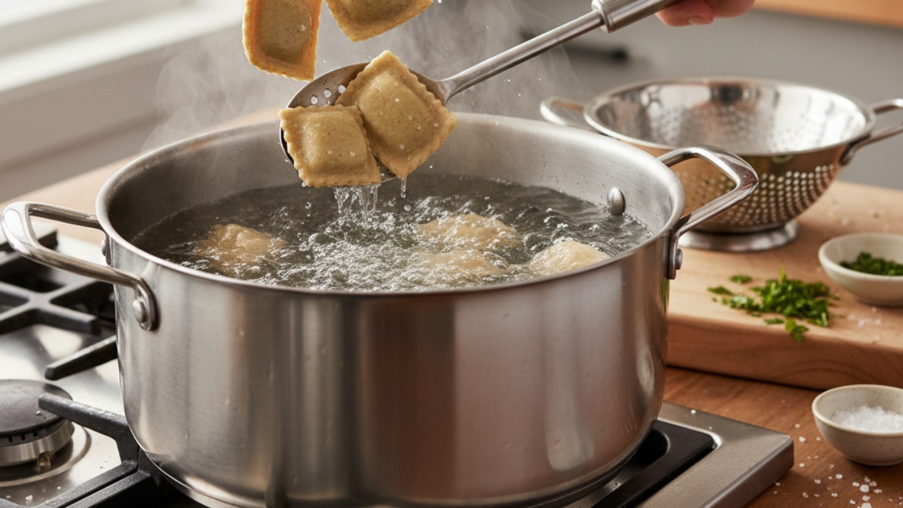 Cook the ravioli just until al dente