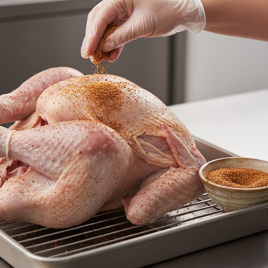 Rinse, dry, and apply the rub