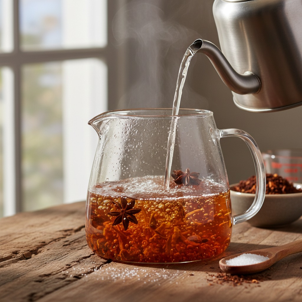 Brew a strong tea concentrate