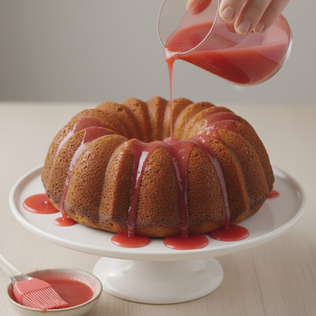 Glaze the cake