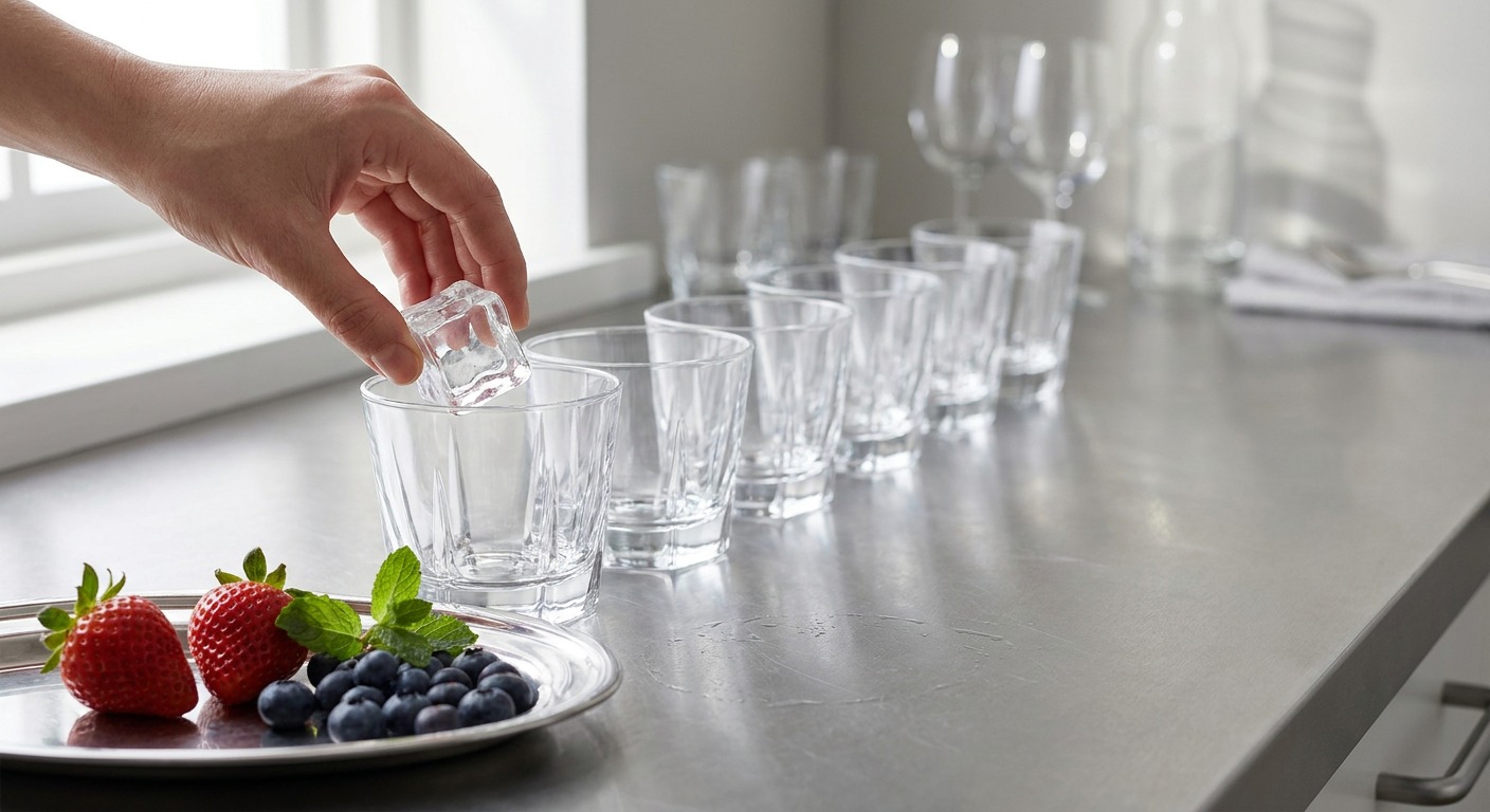 Finish with ice and garnish