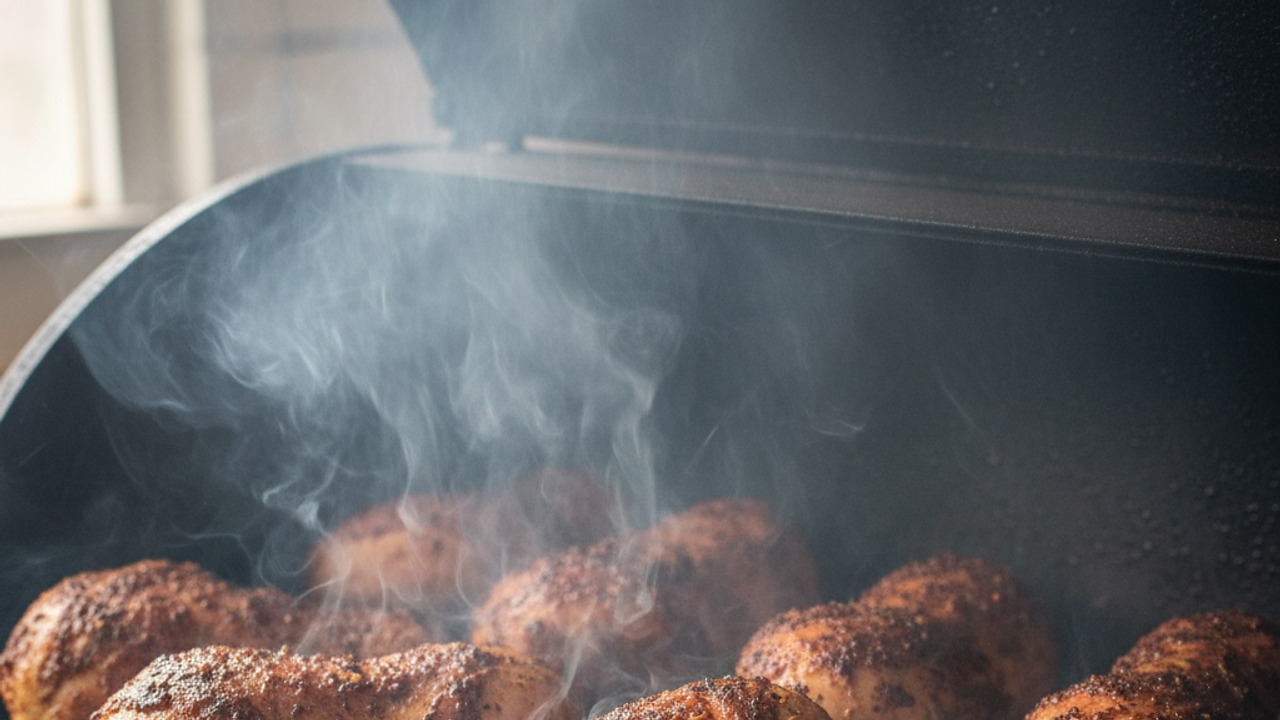 Smoke the chicken low and slow
