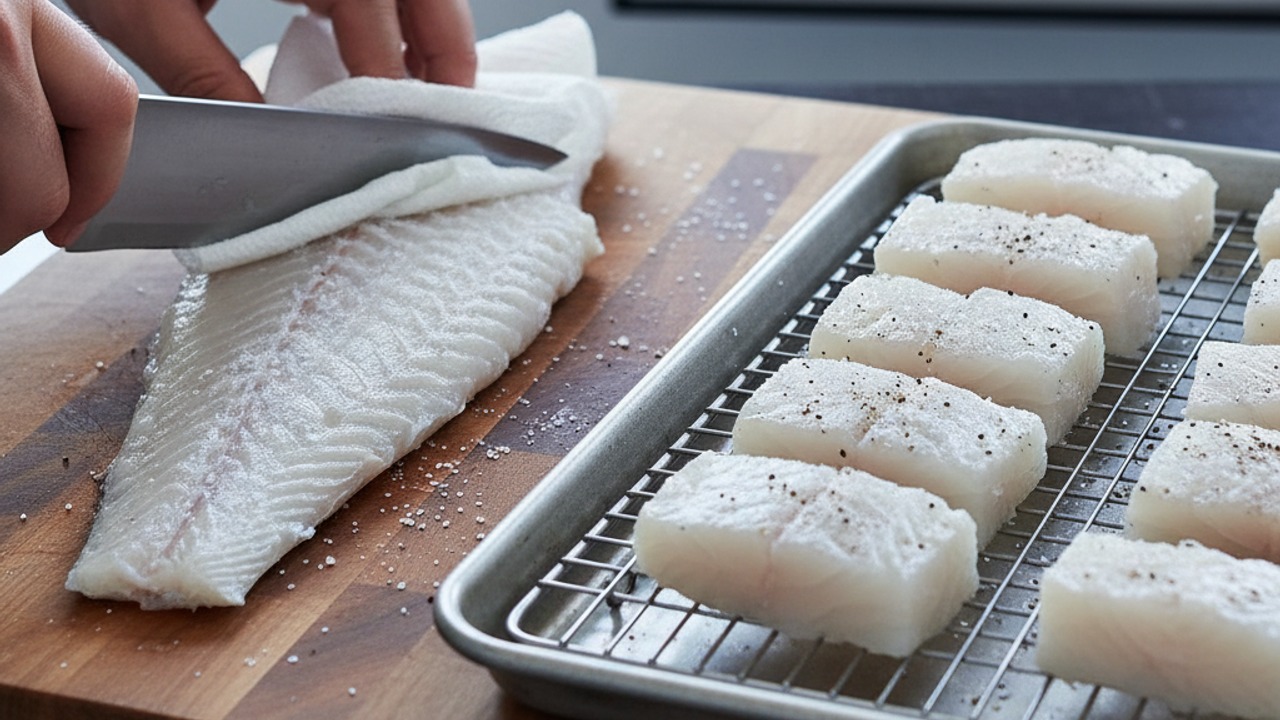 Prep and season the fish