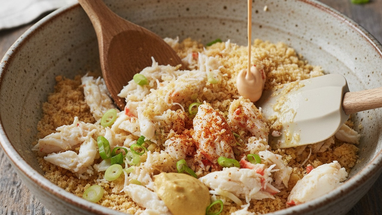 Combine the crab cake mixture