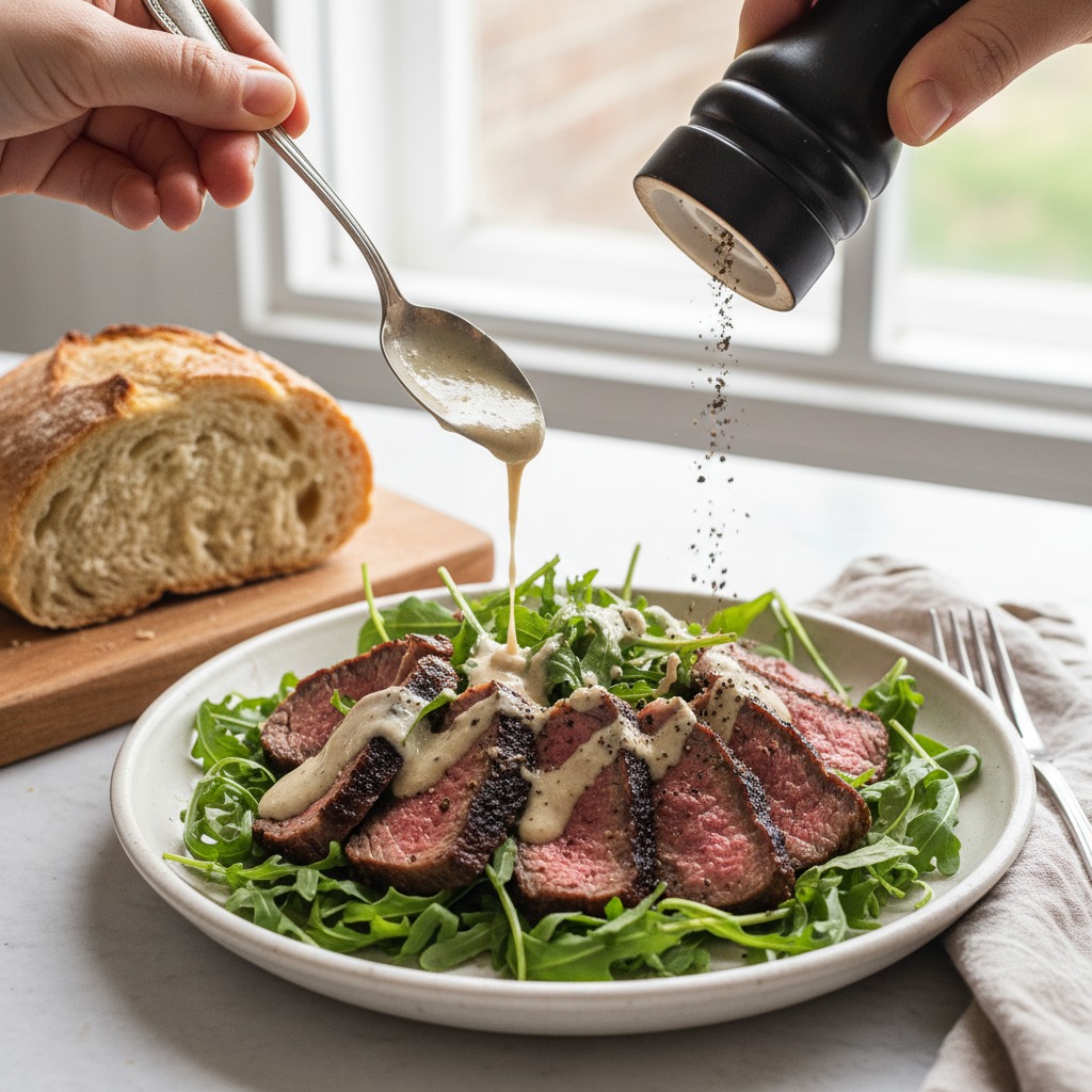 Finish and serve warm