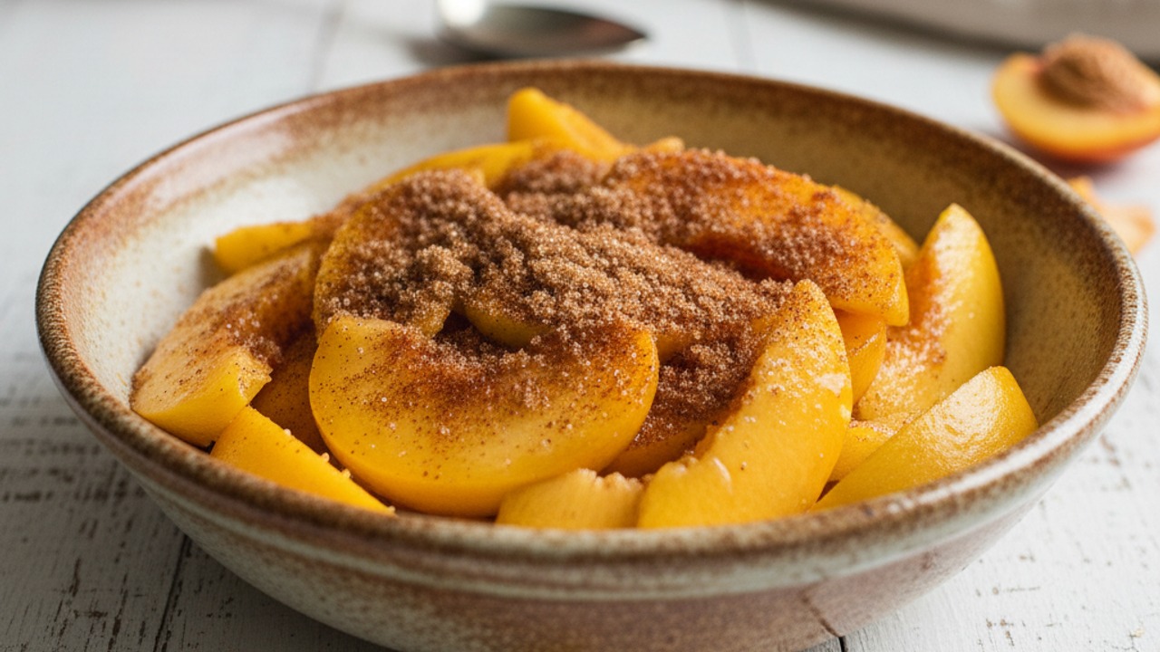 Macerate the peaches
