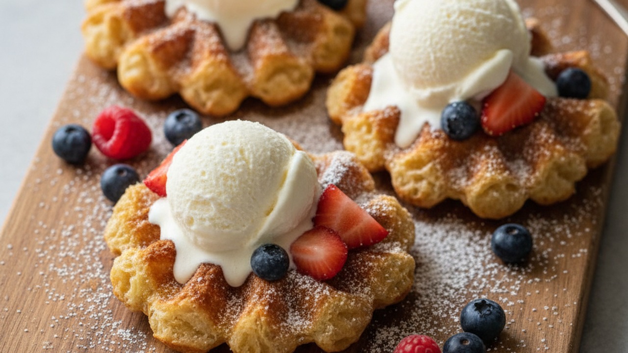 Assemble and serve with gelato