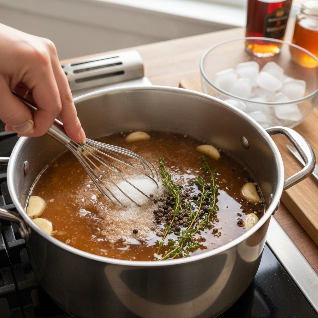 Make and chill the brine