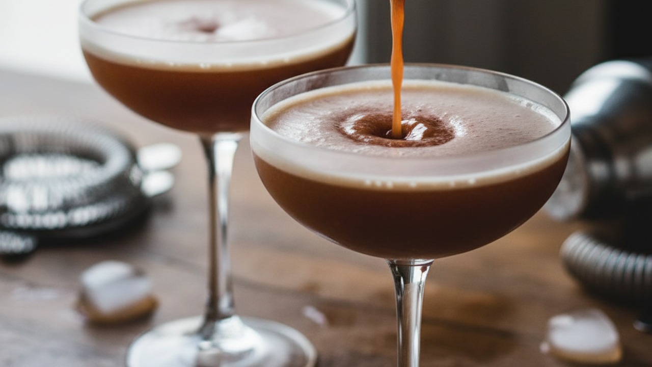 Double strain into chilled glass