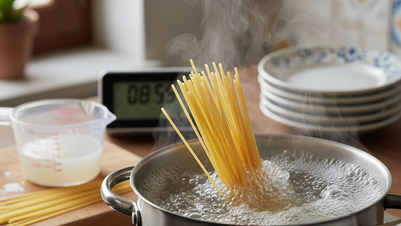 Cook the pasta until just al dente