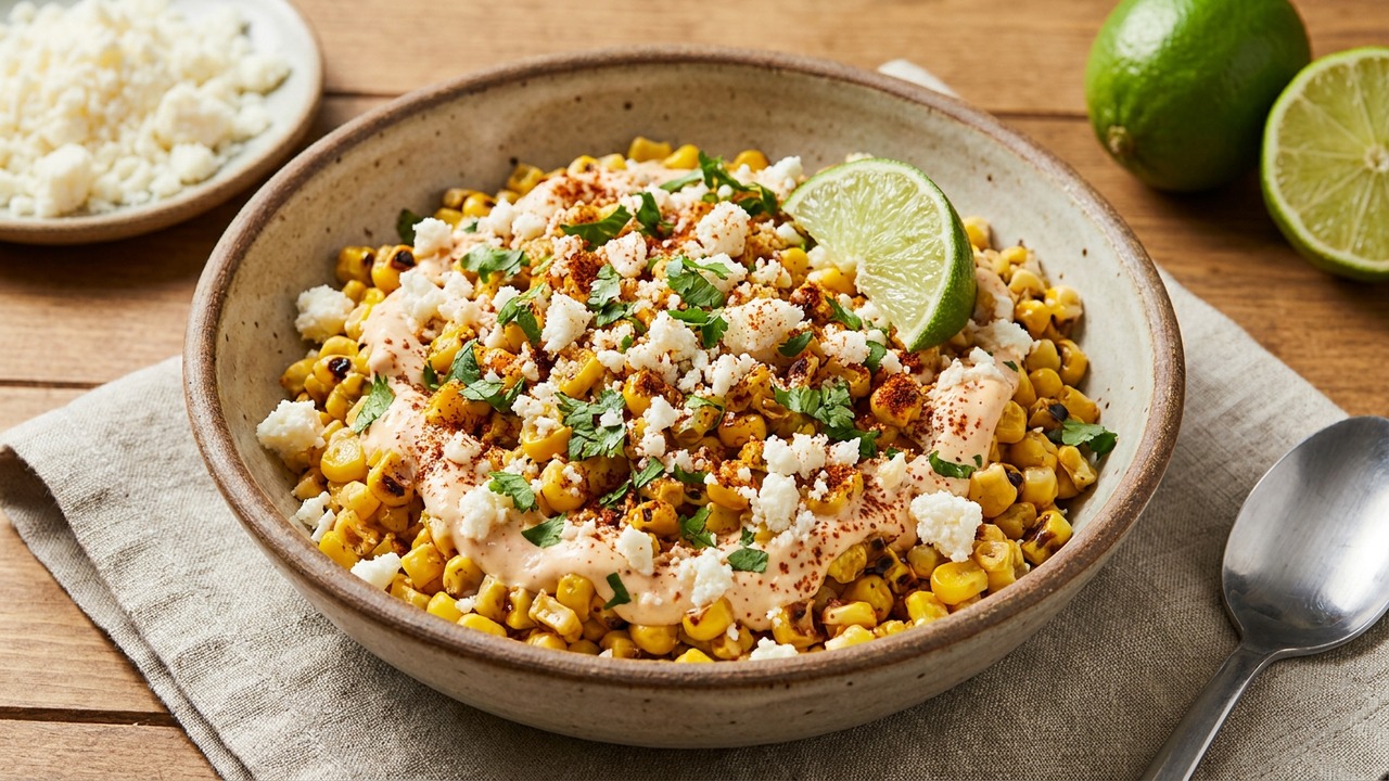 Mexican Street Corn Salad (Esquites) with Cotija and Chili-Lime Mayo