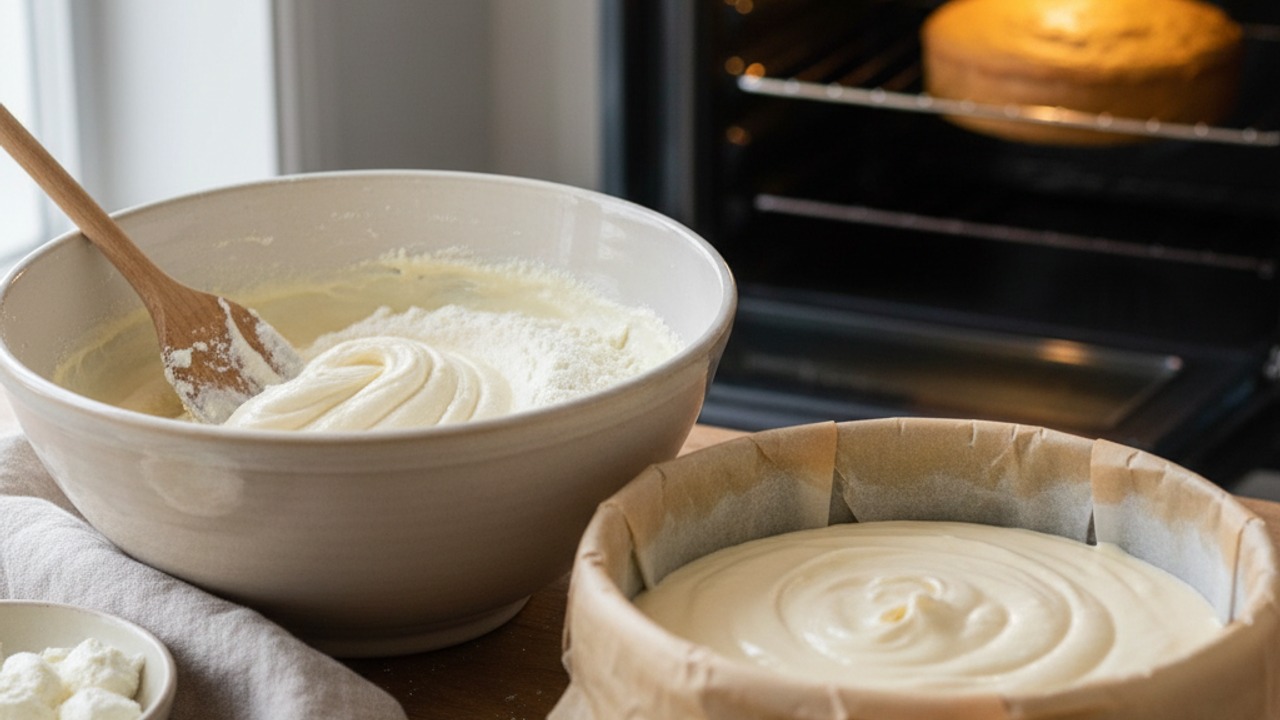Combine batter and bake